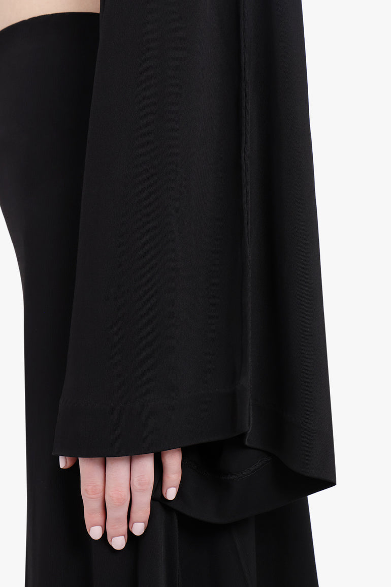 BITE STUDIOS RTW MOVERE LONG SLEEVE DRAPE TOP | BLACK