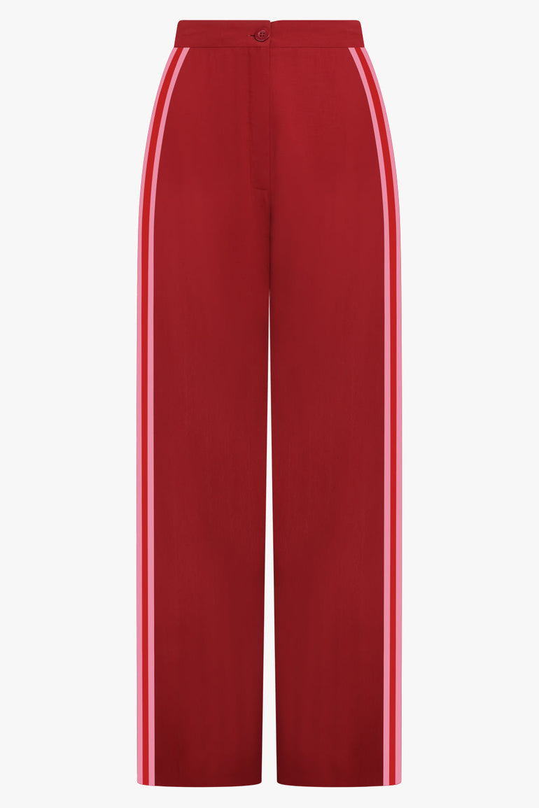 BODICE RTW CLASSIC TROUSERS WITH SIDE BINDING DETAILS | RED