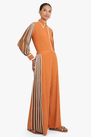 BODICE RTW CLASSIC TROUSERS WITH SIDE BINDING DETAILS | ORANGE