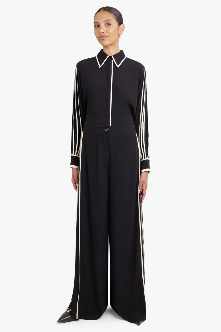 BODICE RTW CLASSIC TROUSERS WITH SIDE BINDING DETAILS | BLACK