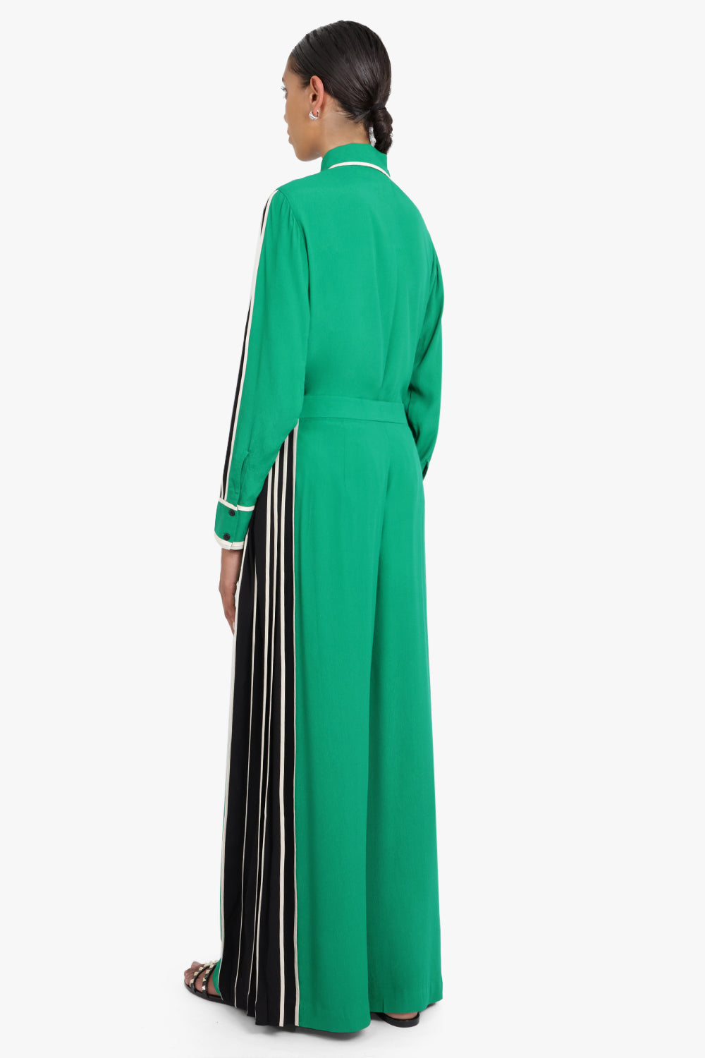 BODICE RTW CLASSIC TROUSERS WITH SIDE BINDING DETAILS | GREEN