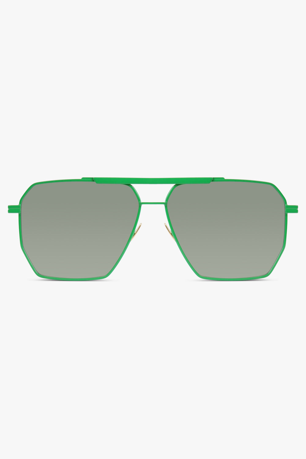 BOTTEGA VENETA ACCESSORIES GREEN / GREEN/BLACK Classic Aviator Sunglasses | Green/Black