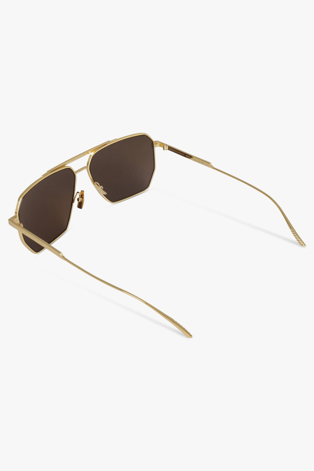 BOTTEGA VENETA ACCESSORIES BROWN / GOLD/BROWN Classic Aviator Gradient Sunglasses | Gold/Brown