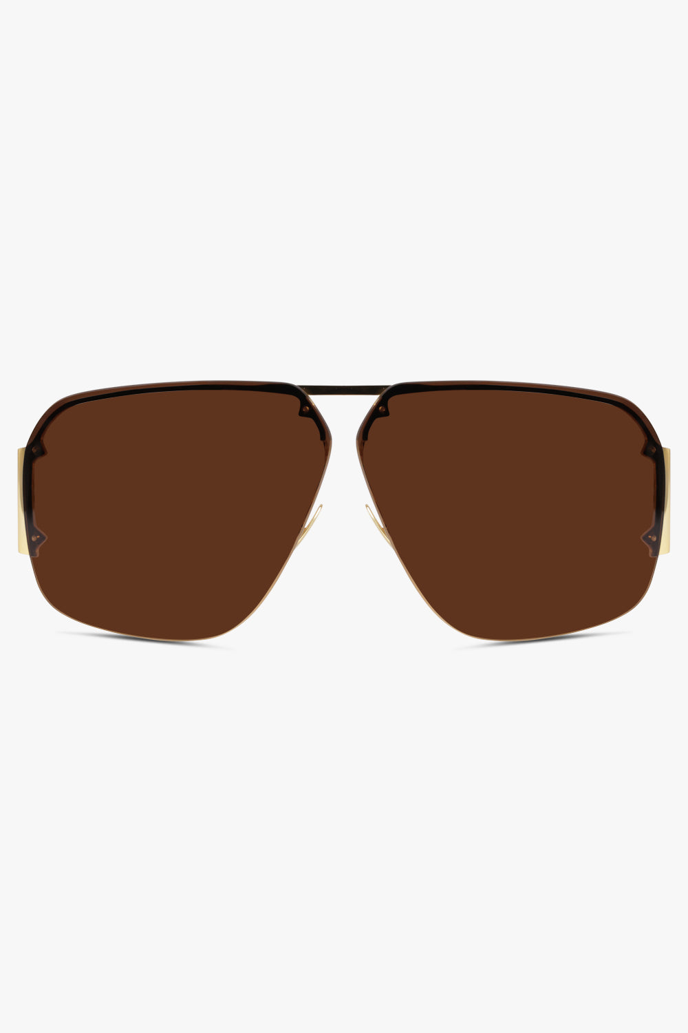 BOTTEGA VENETA ACCESSORIES BROWN / GOLD/BROWN Classic Aviator Sunglasses | Gold/Brown