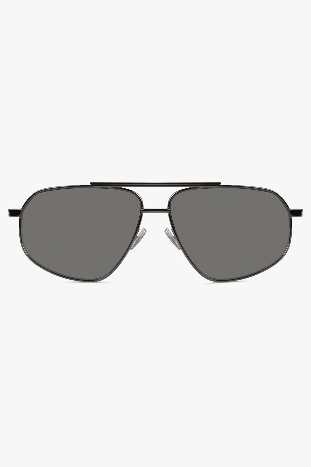 BOTTEGA VENETA ACCESSORIES BLACK / RUTHENIUM Turn Square Sunglasses | Black/Ruthenium