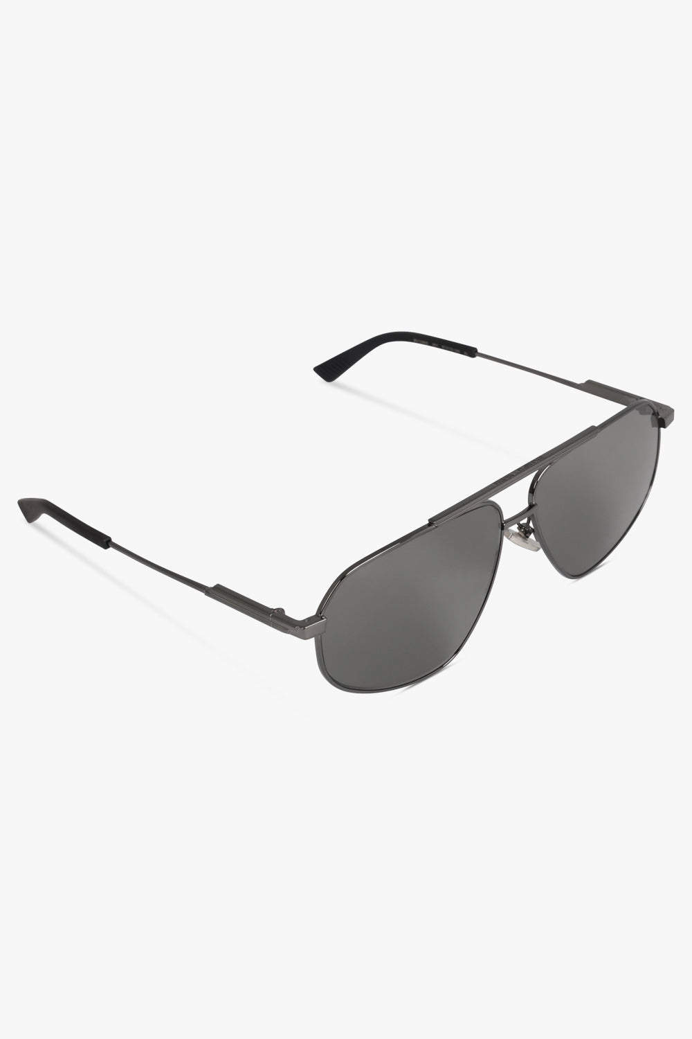 BOTTEGA VENETA ACCESSORIES BLACK / RUTHENIUM Turn Square Sunglasses | Black/Ruthenium