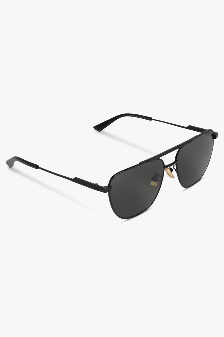 BOTTEGA VENETA ACCESSORIES BLACK / BLACK/BLACK Turn Square Sunglasses | Black/Black