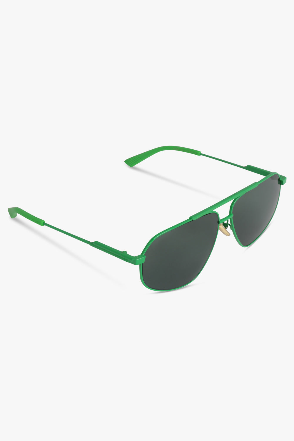 BOTTEGA VENETA ACCESSORIES GREEN / GREEN/BLACK Turn Square Sunglasses | Green/Black