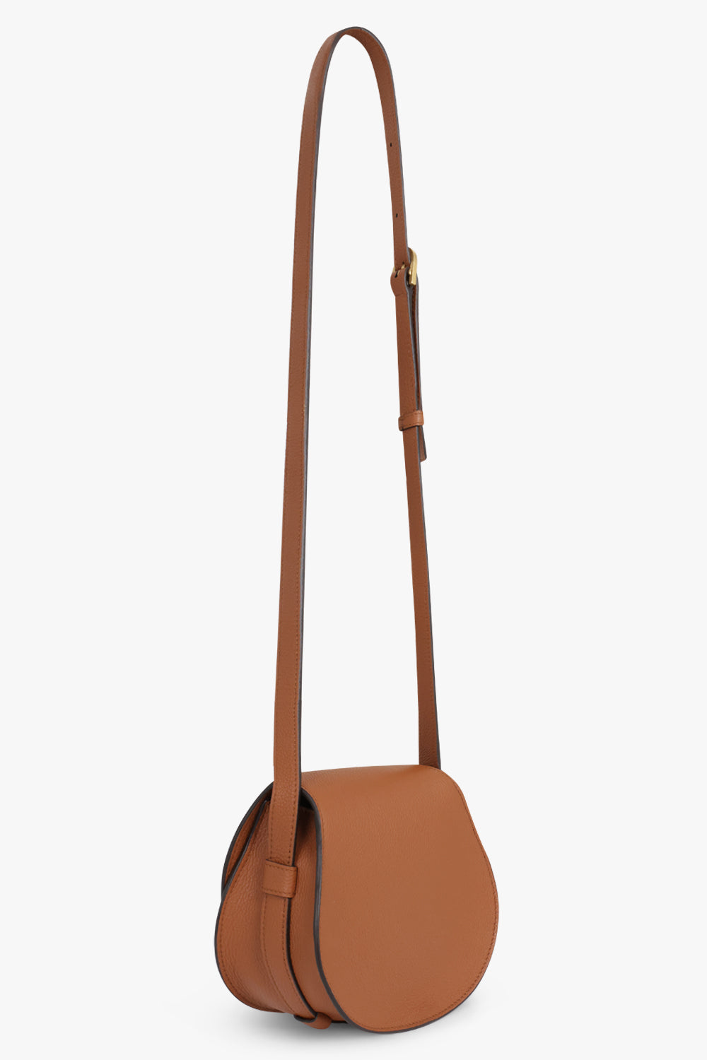 CHLOE BAGS BROWN MARCIE SMALL BAG | TAN WITH TAN STITCHING