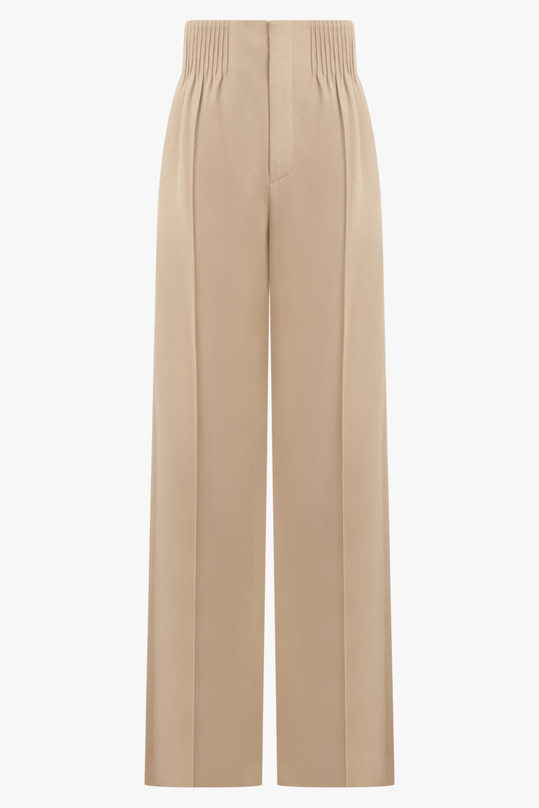 CHLOE RTW Soft Wool Trousers | Pearl Beige