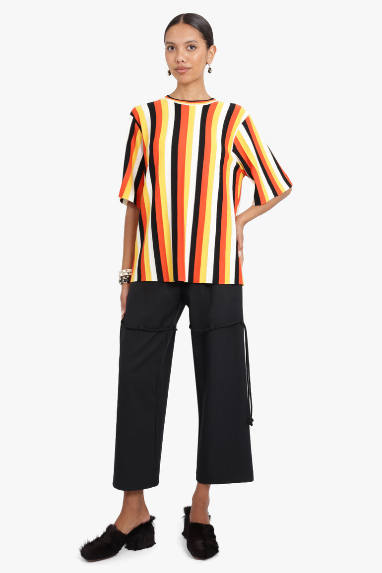 CHLOE RTW STRIPE KNIT TOP | MULTICOLOUR ORANGE