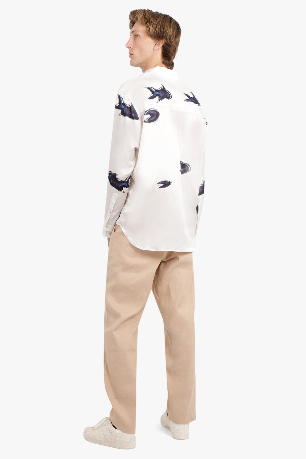 COMMAS RTW LONG SLEEVE PRINTED SHIRT | BEIGE