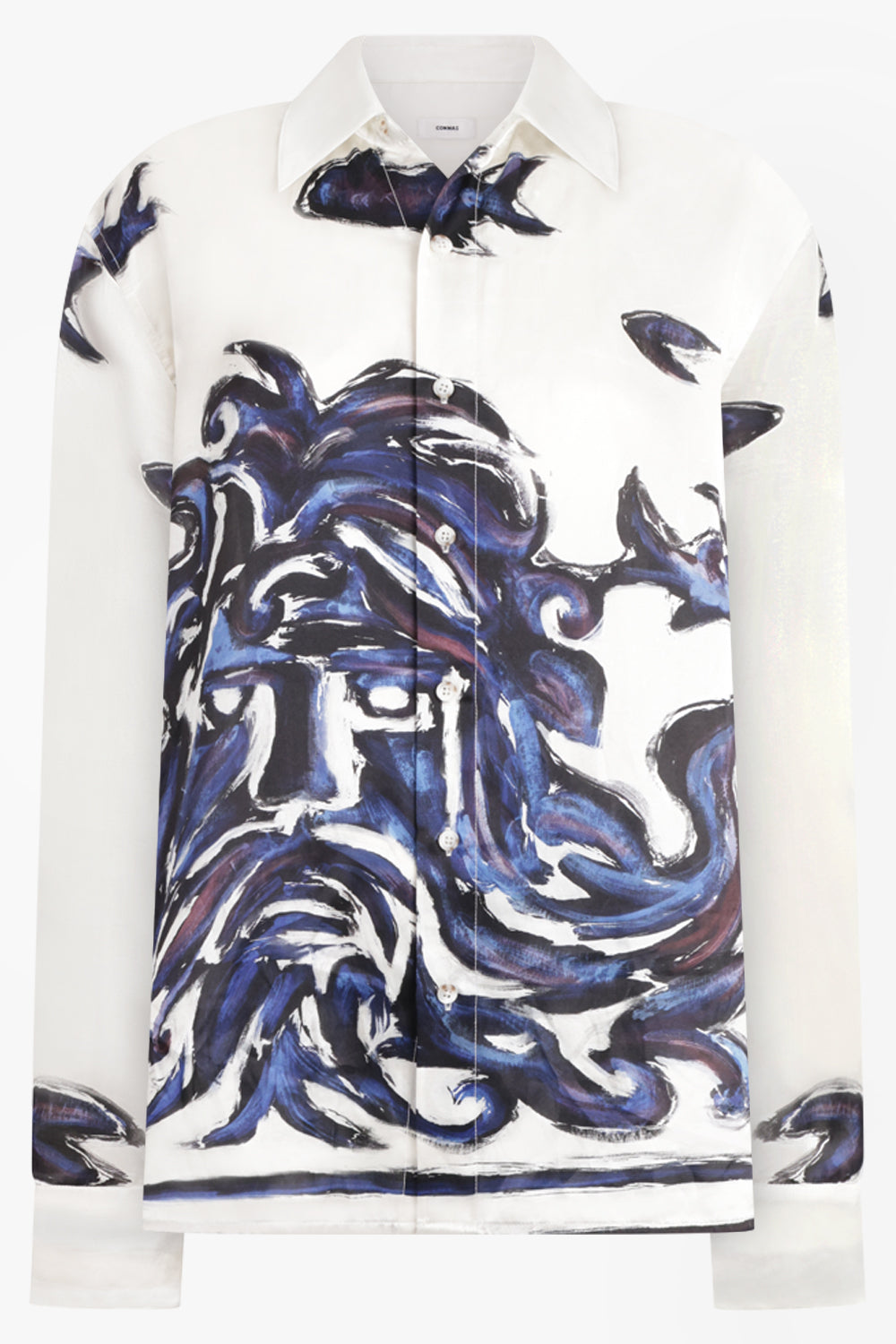 COMMAS RTW LONG SLEEVE PRINTED SHIRT | BEIGE