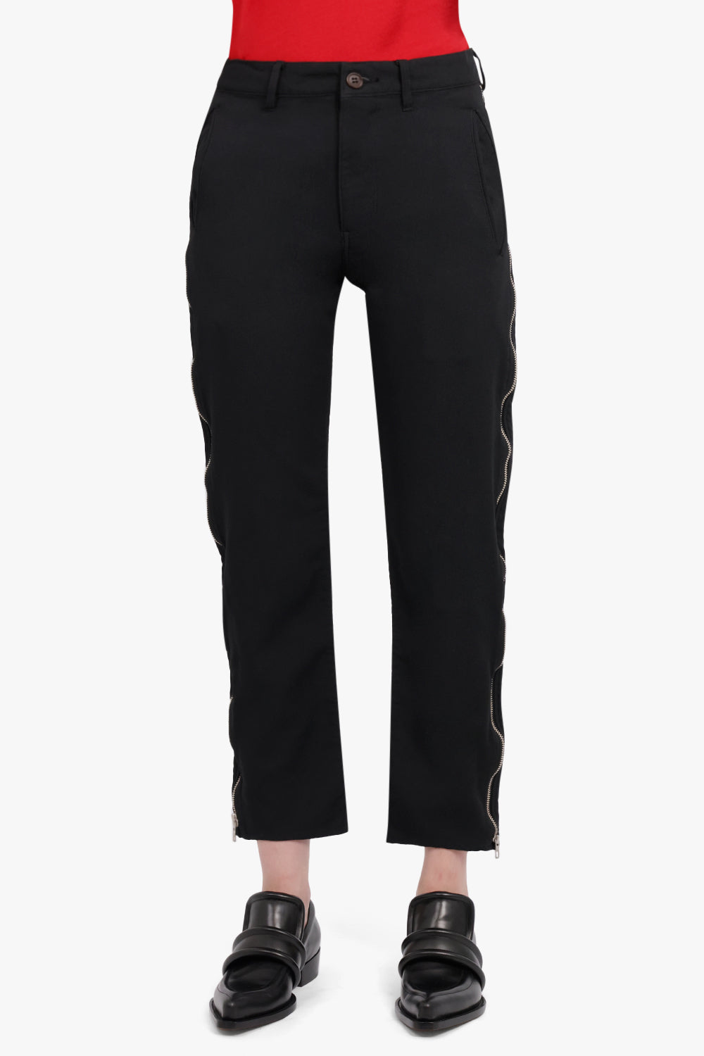 COMME DES GARCONS BLACK RTW Side Zip Pants | Black