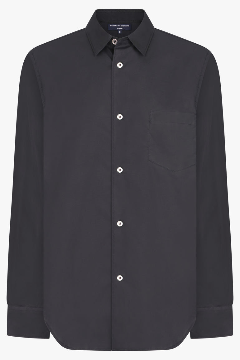 COMME DES GARCONS HOMME RTW Cotton Shirt with Trim Detail | Black