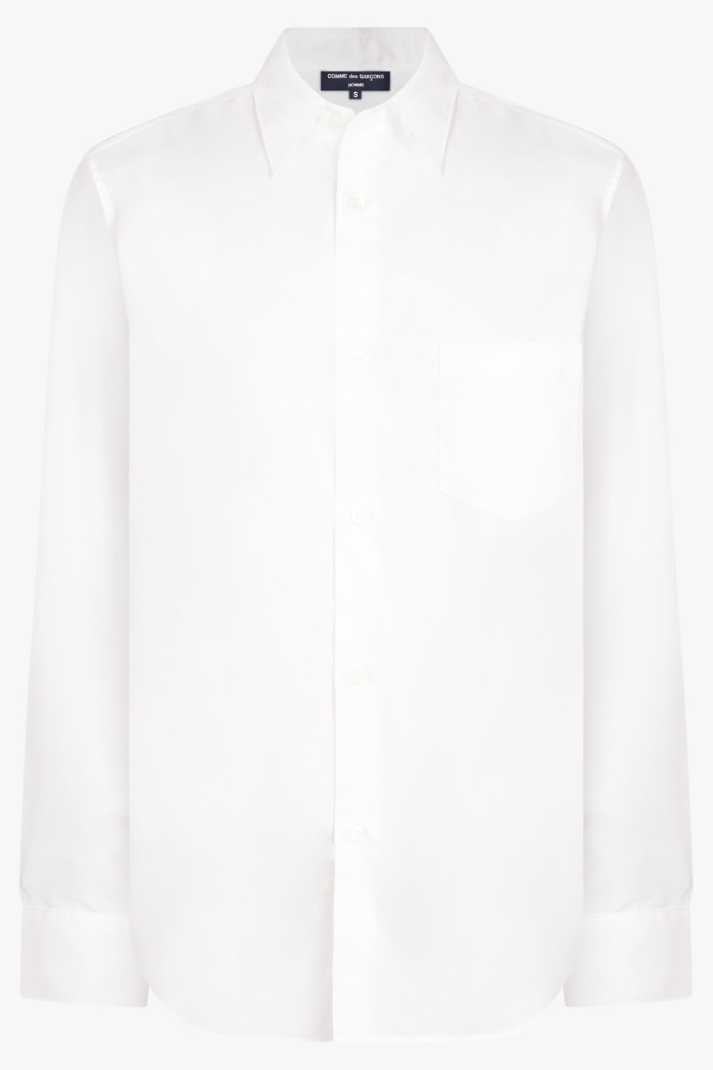 COMME DES GARCONS HOMME RTW Cotton Shirt with Trim Detail | White