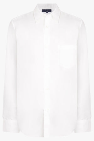 COMME DES GARCONS HOMME RTW Cotton Shirt with Trim Detail | White