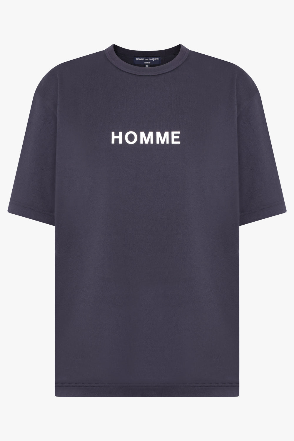 COMME DES GARCONS HOMME RTW Cotton Jersey T-shirt Large Print | Navy