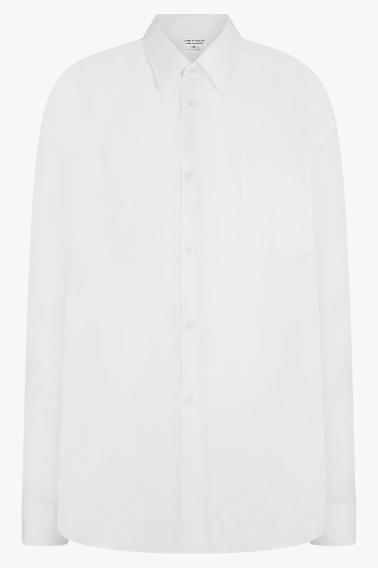 COMME DES GARCONS RTW Long Length L/S Shirt | White