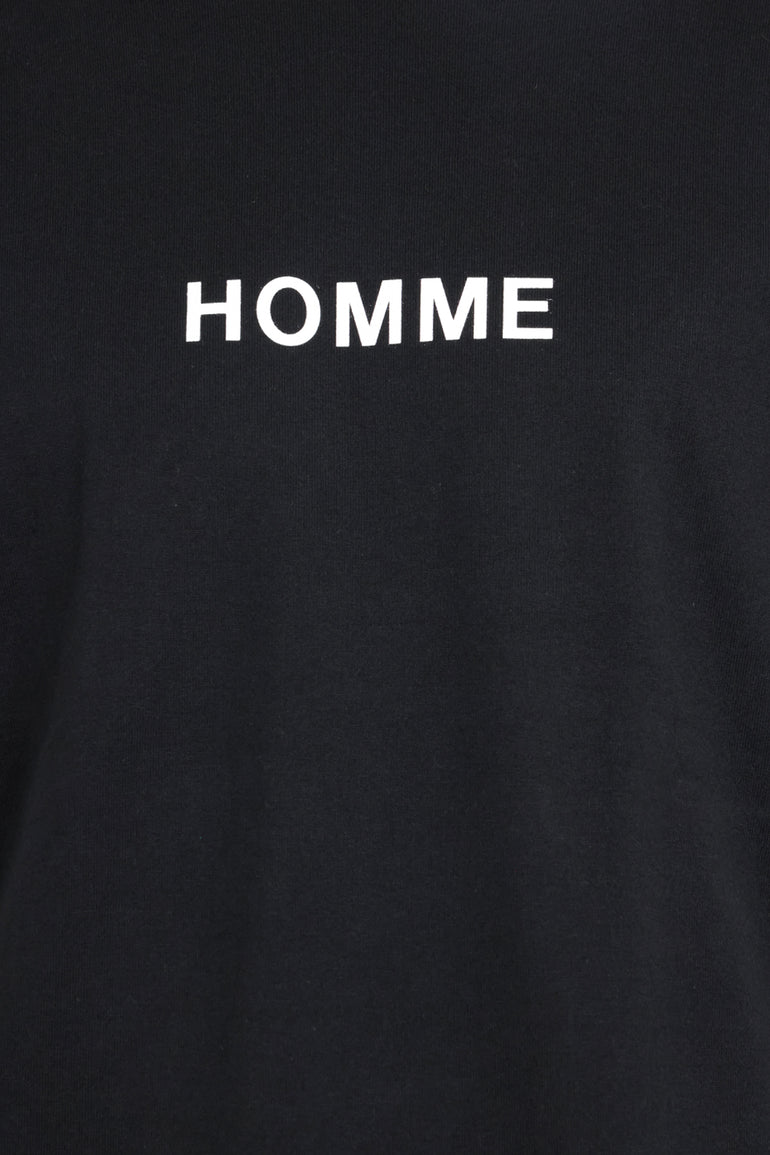 COMME DES GARCONS HOMME RTW Cotton Jersey T-shirt Large Print | Black
