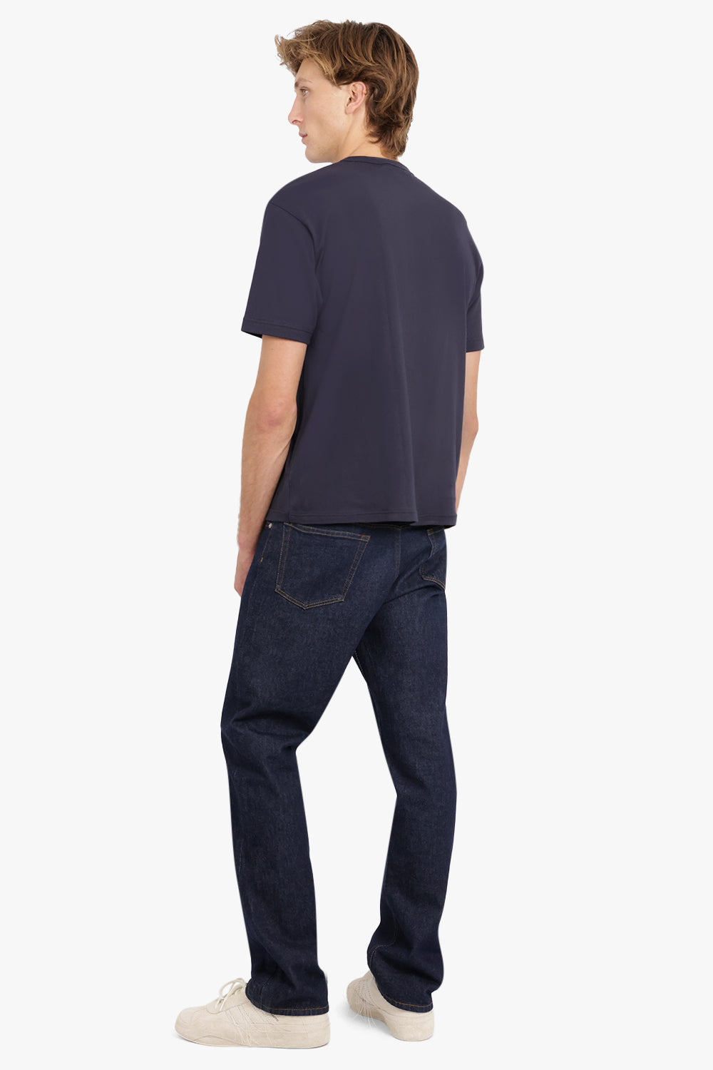 COMME DES GARCONS HOMME RTW Cotton Jersey T-shirt Large Print | Navy