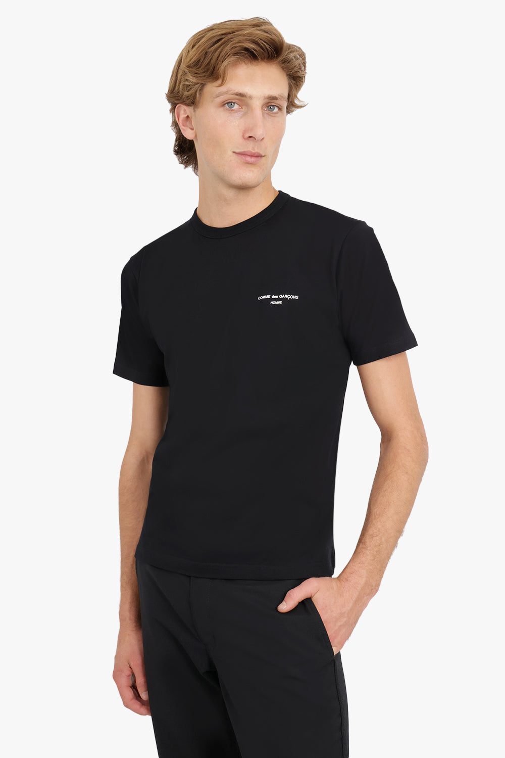 COMME DES GARCONS HOMME RTW Cotton Jersey T-shirt | Black