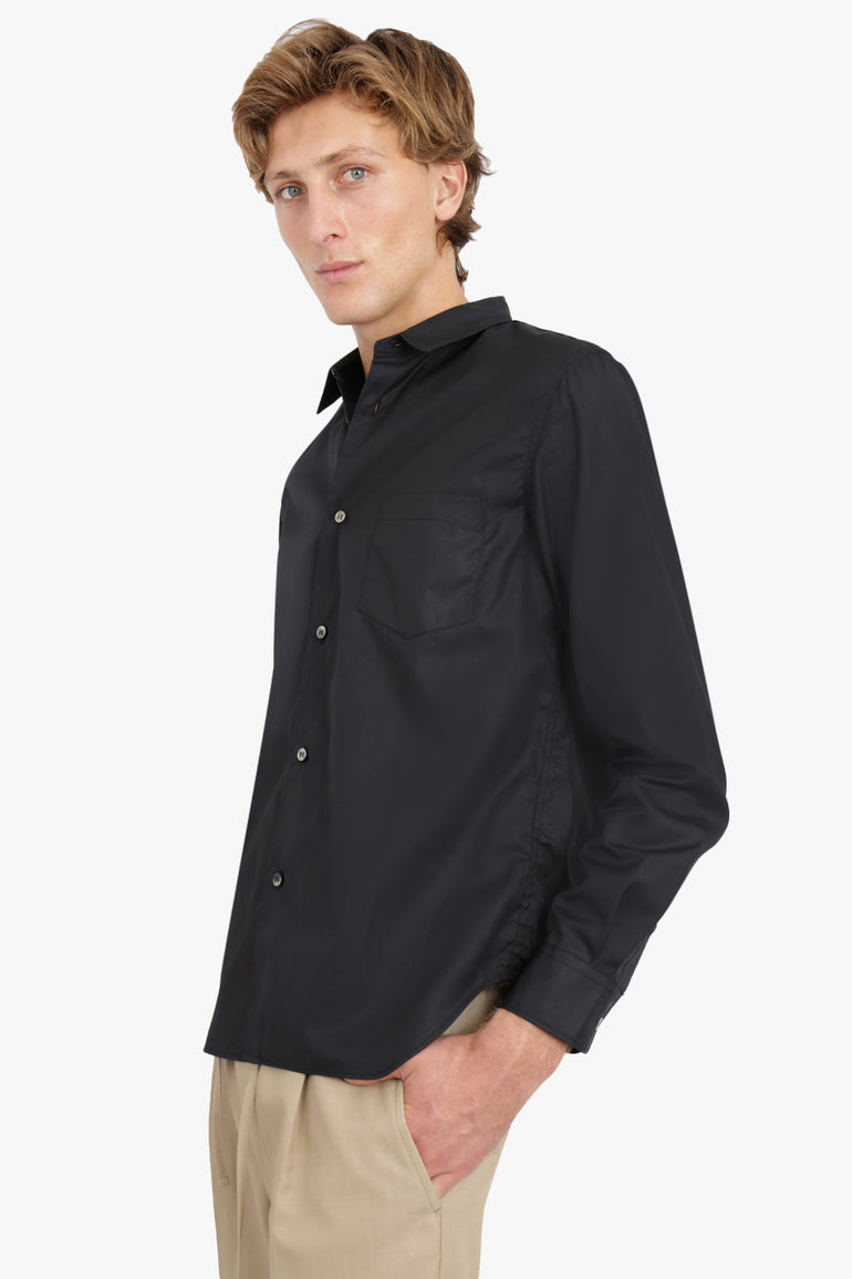 COMME DES GARCONS HOMME RTW Cotton Shirt with Trim Detail | Black