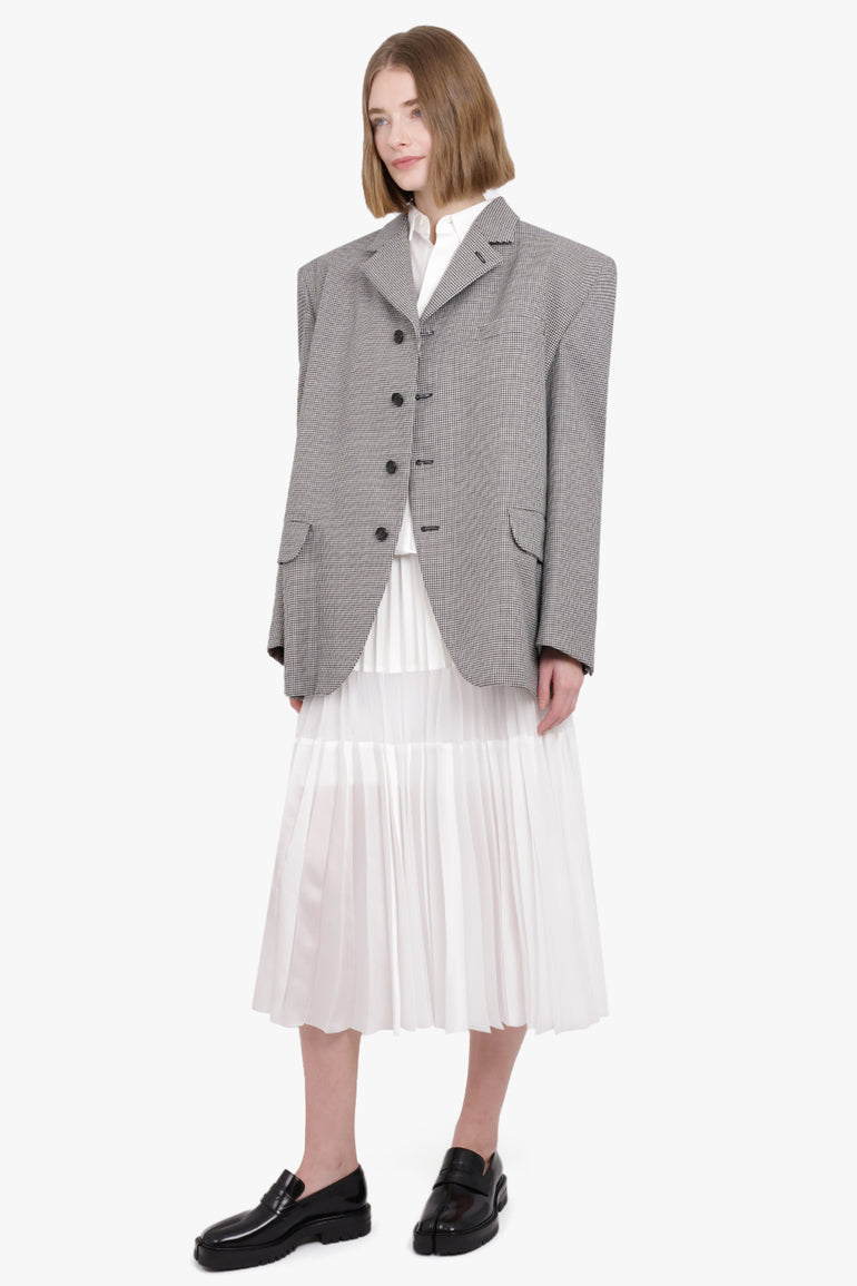 COMME DES GARCONS RTW Houndstooth Wool Jacket | Black/Natural