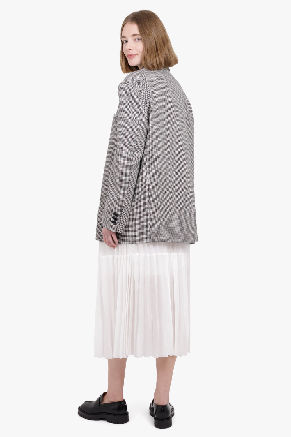 COMME DES GARCONS RTW Houndstooth Wool Jacket | Black/Natural