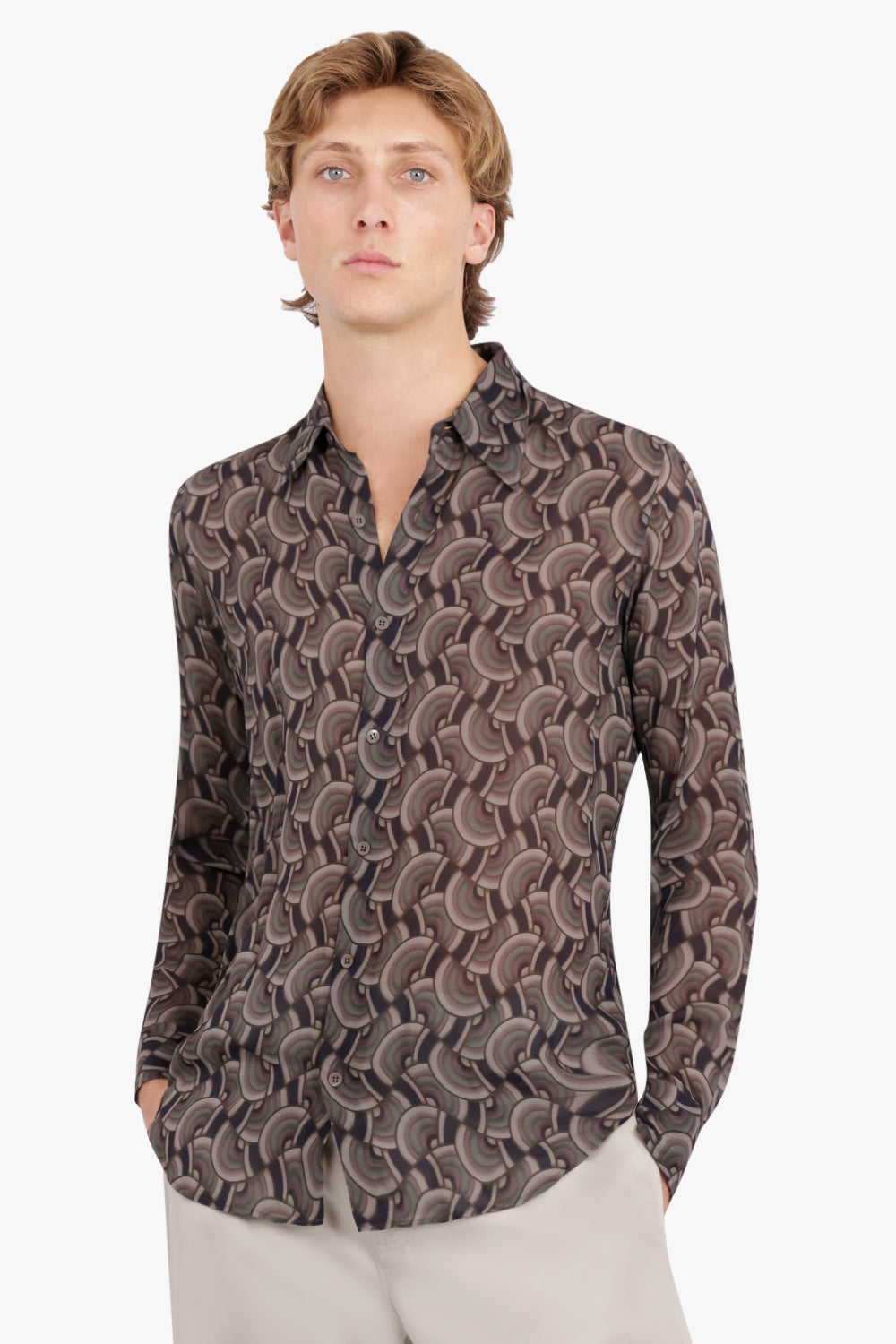 DRIES VAN NOTEN RTW CELDON SHIRT | PETROL