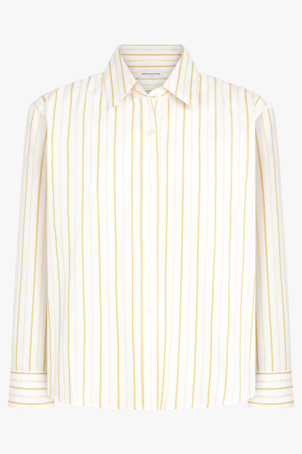 DRIES VAN NOTEN RTW Stripe Long Sleeve Shirt | Yellow