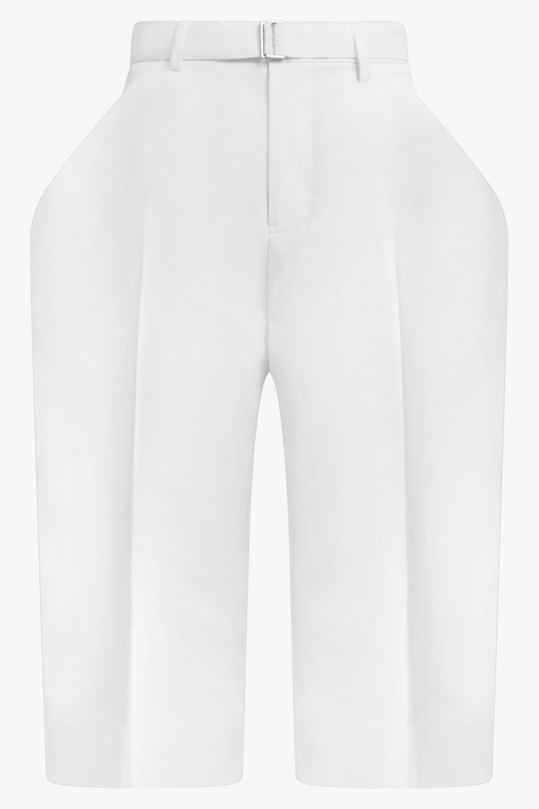 SACAI RTW Exaggerated Pocket Detail Crop Pant | Off White