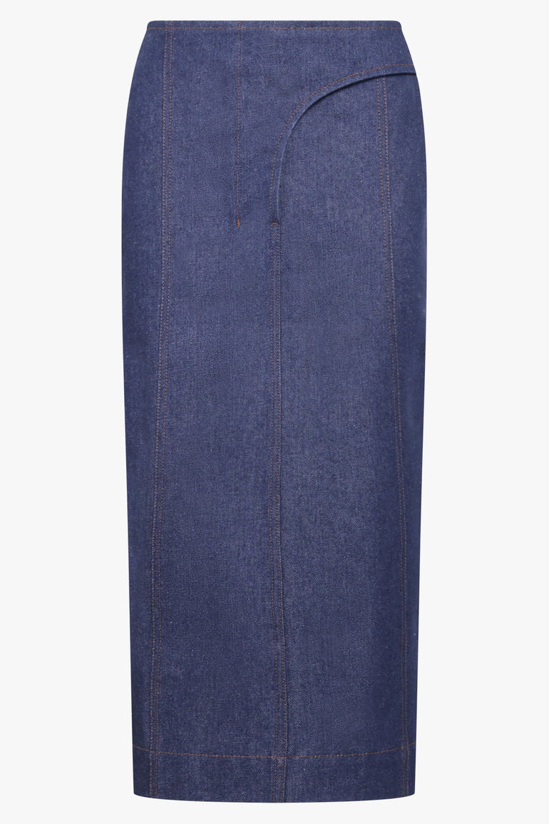 JACQUEMUS RTW La Jupe De-Nimes Obra | Navy/Brown