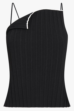 JACQUEMUS RTW Le Haut Maille Plisse | Black