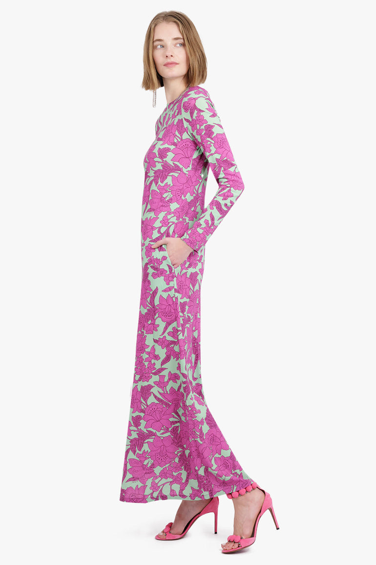 la doublej long sleeve swing dress Gyn Long Sleeve Swing Dress