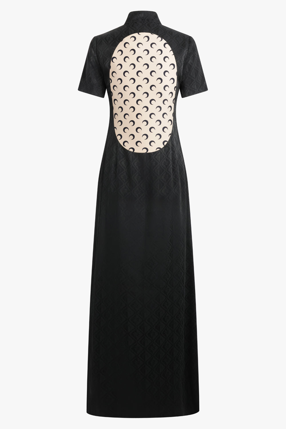 MARINE SERRE RTW Jacquard Viscose Tunic Dress | Black