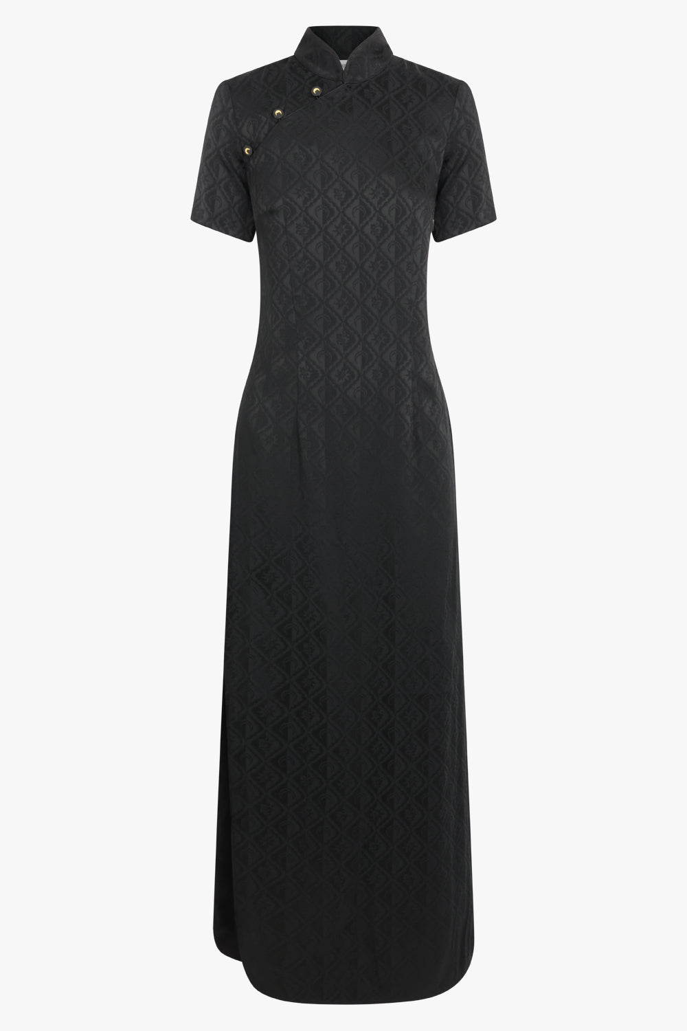 MARINE SERRE RTW Jacquard Viscose Tunic Dress | Black
