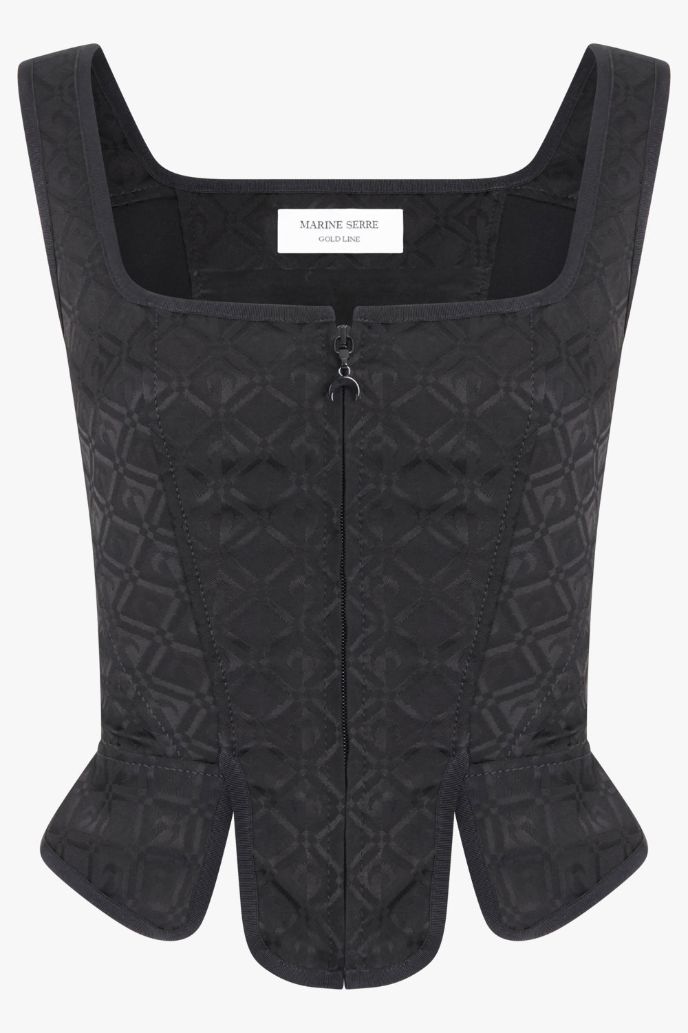 MARINE SERRE RTW Moon Diamant Jacquard Corset | Black