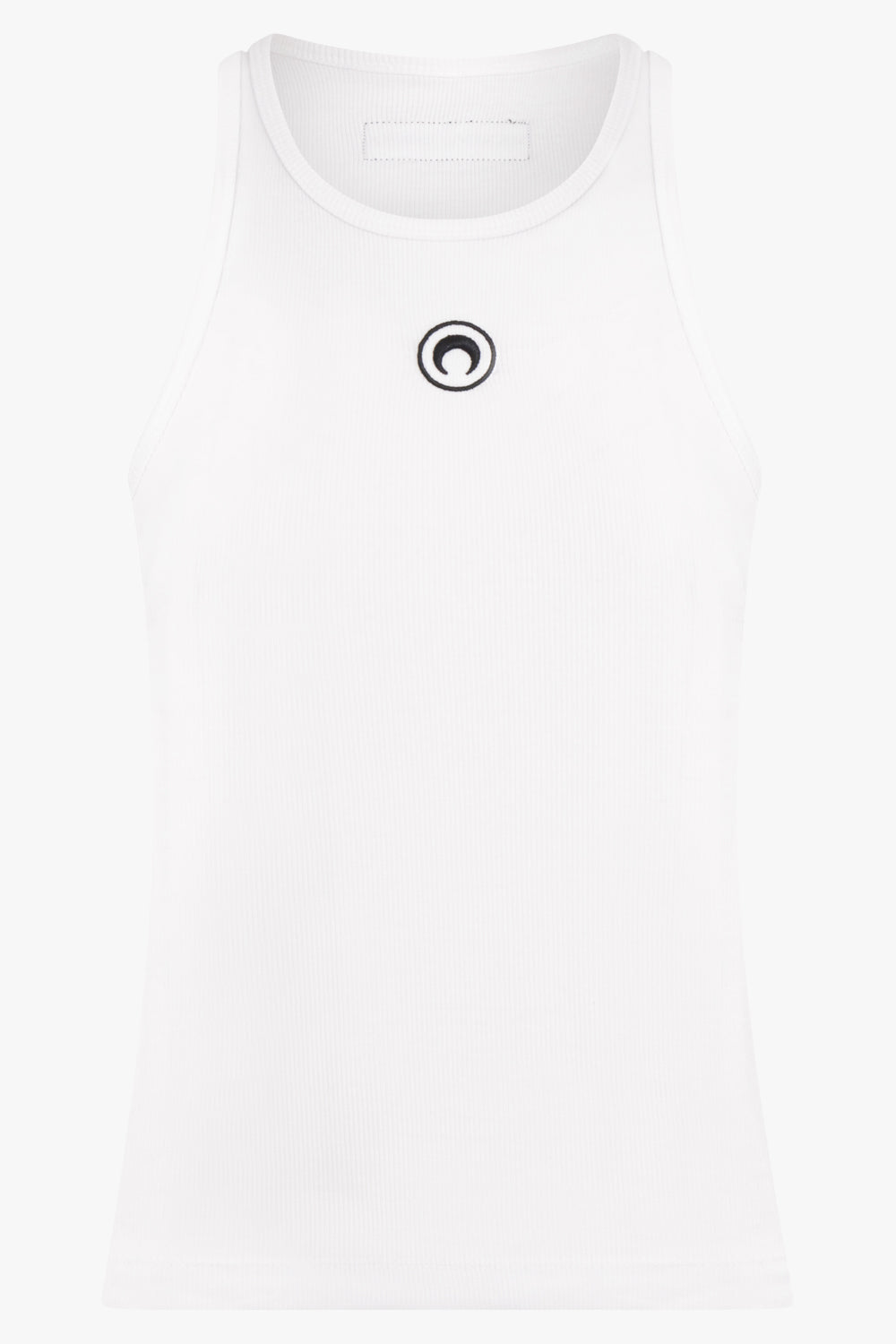 MARINE SERRE RTW Organic Cotton Rib 2x2 Tank Top | White