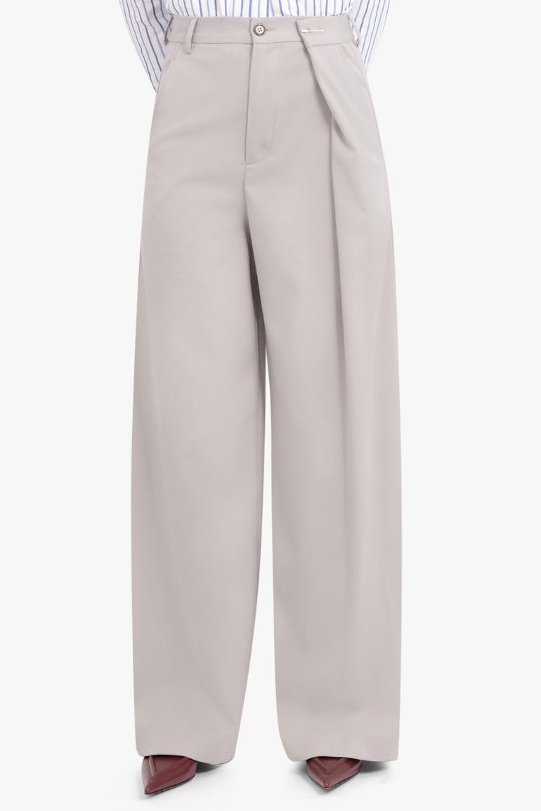 MM6 BY MAISON MARGIELA RTW Poly Wool Pants Full Length| Taupe