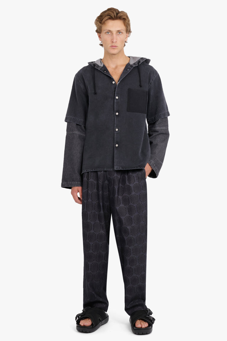 MM6 BY MAISON MARGIELA RTW Black Denim Sports Jacket | Grey/Black