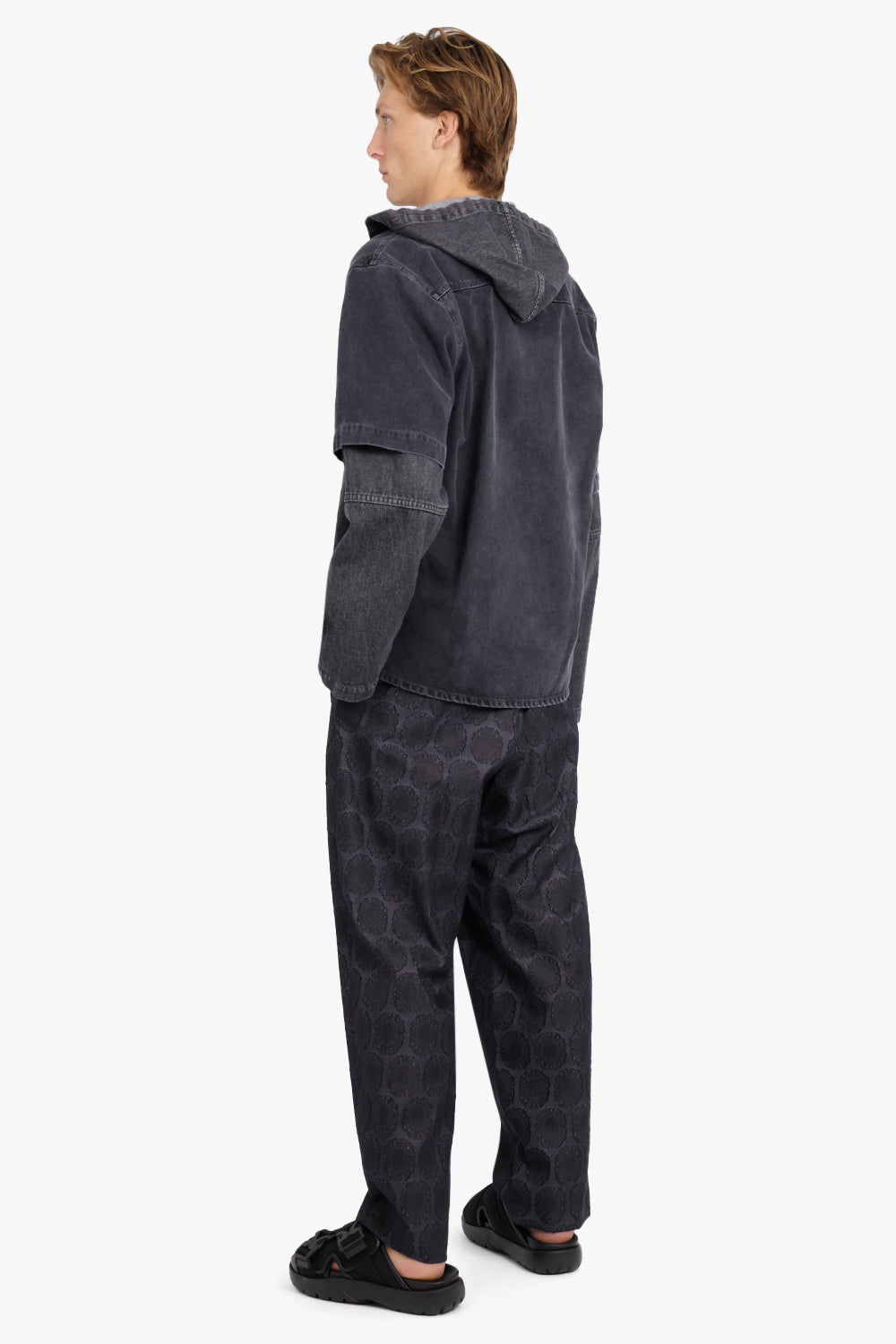 MM6 BY MAISON MARGIELA RTW Black Denim Sports Jacket | Grey/Black