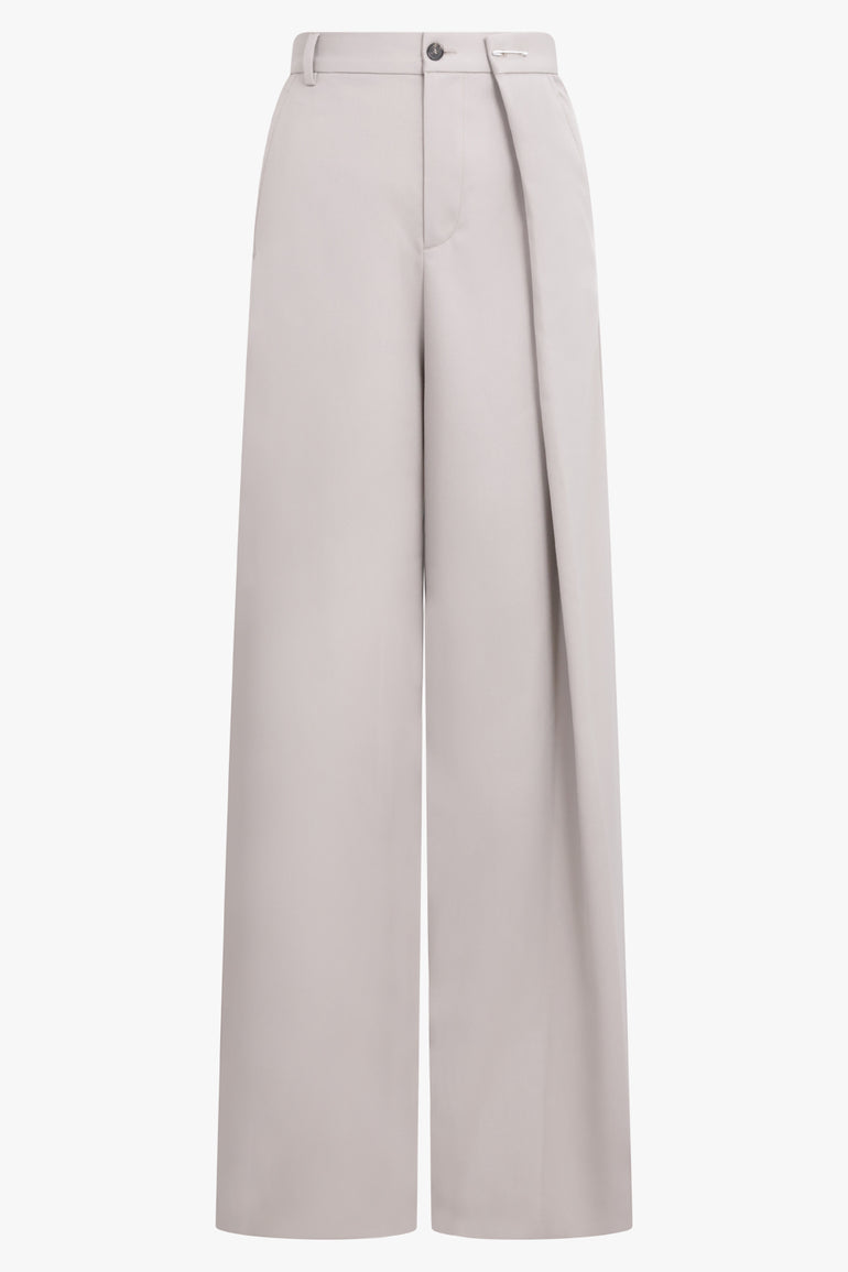 MM6 BY MAISON MARGIELA RTW Poly Wool Pants Full Length| Taupe