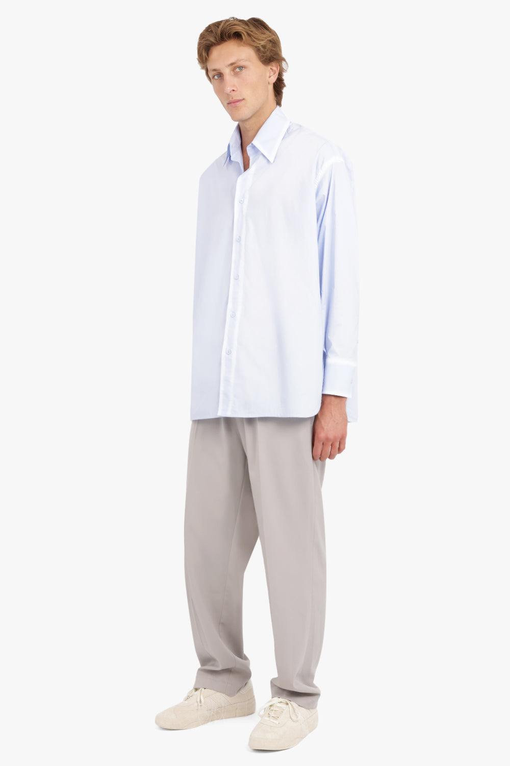 MM6 BY MAISON MARGIELA RTW Poplin Cotton Shirt | Light Blue