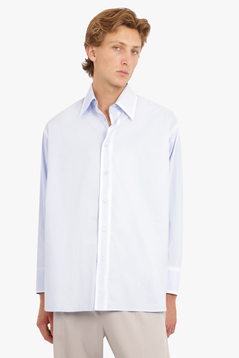 MM6 BY MAISON MARGIELA RTW Poplin Cotton Shirt | Light Blue