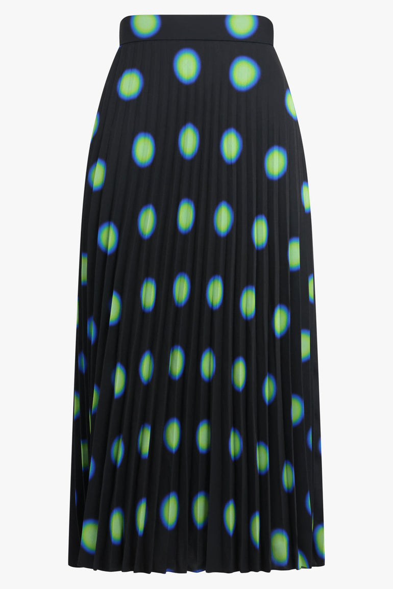 MM6 BY MAISON MARGIELA RTW Printed Plisse Skirt | Black