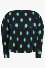 MM6 BY MAISON MARGIELA RTW Printed Plisse Top | Black