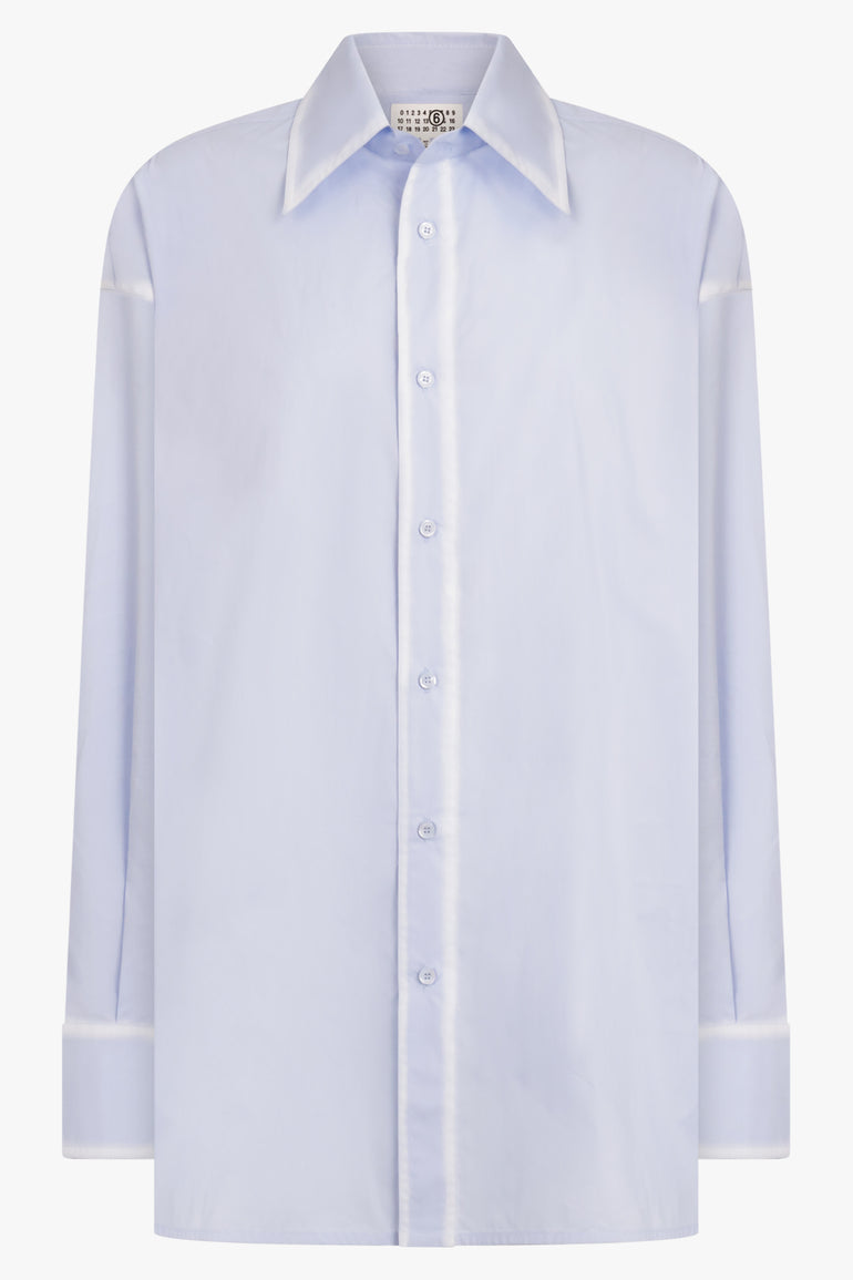 MM6 BY MAISON MARGIELA RTW Poplin Cotton Shirt | Light Blue
