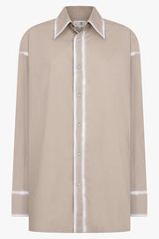 MM6 BY MAISON MARGIELA RTW Poplin Cotton Shirt | Taupe