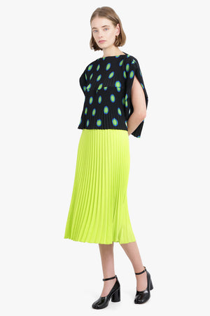 MM6 BY MAISON MARGIELA RTW Fluid Polyester Skirt | Neon Green
